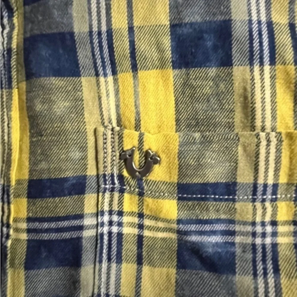 True Religion XL‎ mens slim short sleeve button down shirt